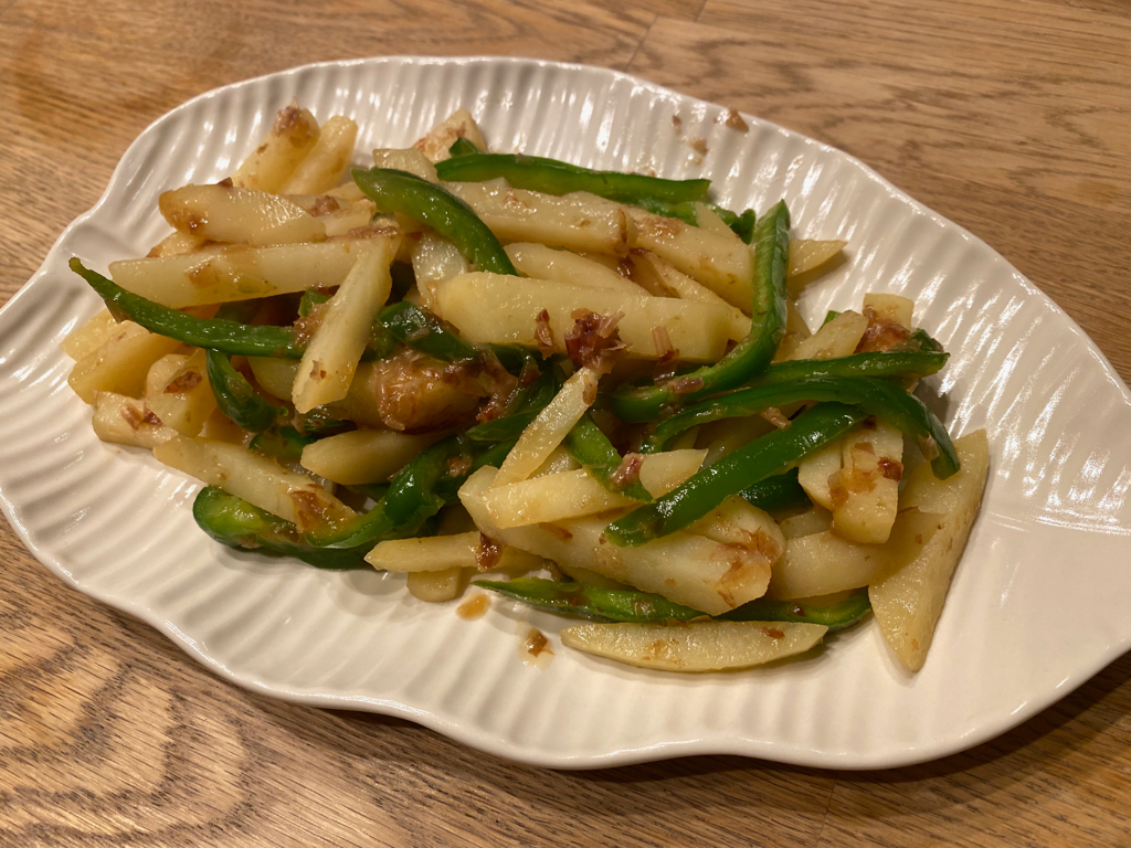 レシピシートと副菜完成写真