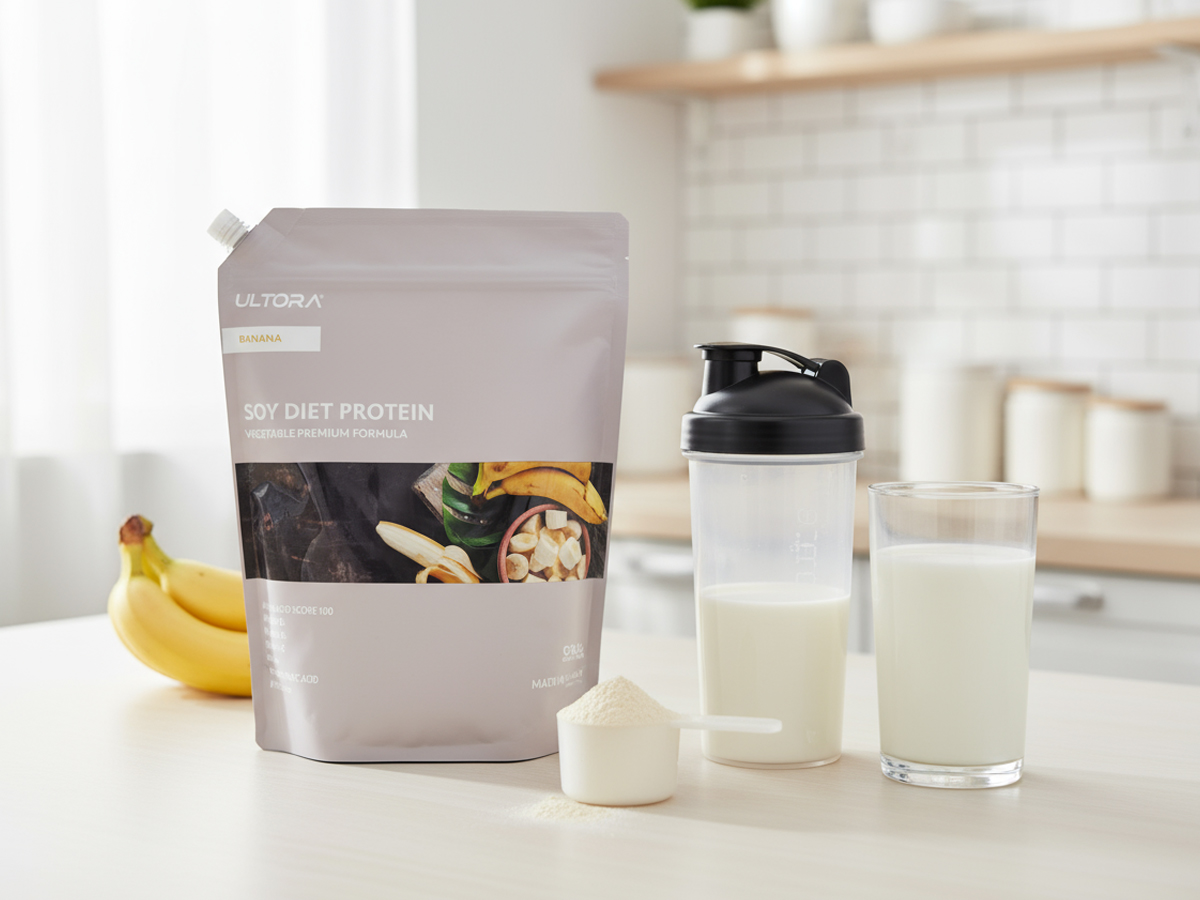 ウルトラ プロテイン1食分の計量イメージ(置き換えダイエットの分量目安)