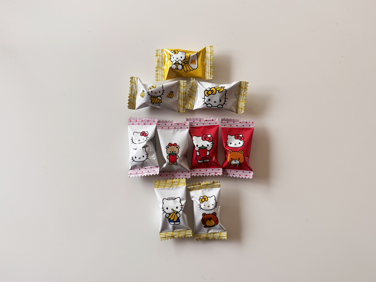 キティ バナナミルク 個包装 デザイン バリエーション